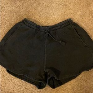 Brandy Melville Dark Gray Waffle Shorts-XS